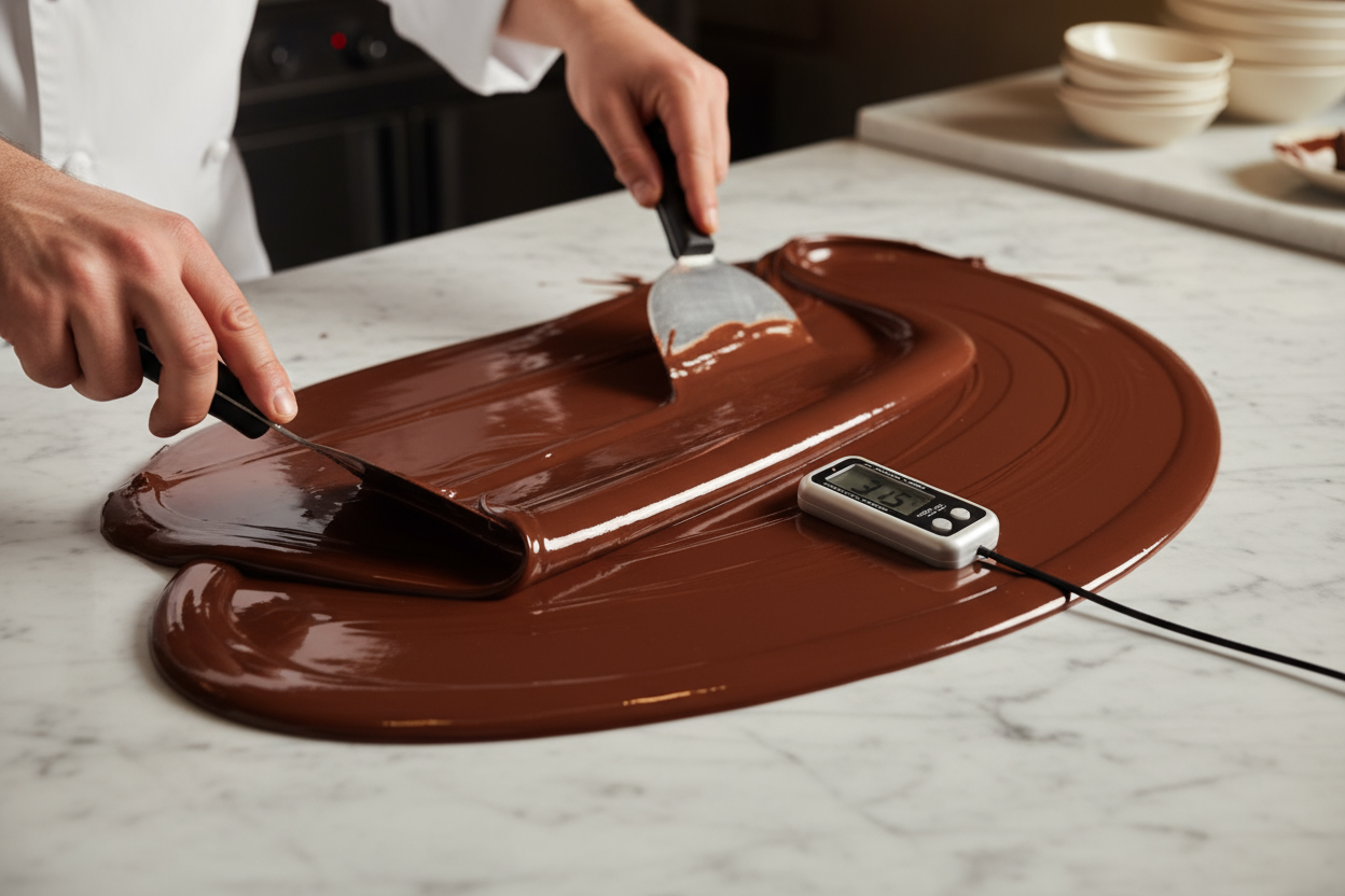 Tempering chocolate