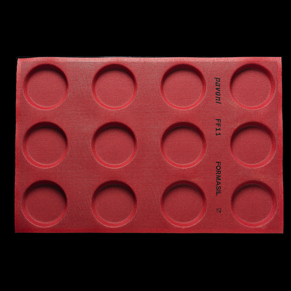 FORMASIL Micro-Perforated Silicone Mold 600x400 mm – 12 Round Indents